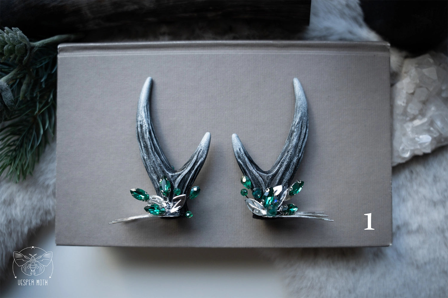 Sylvan Antler Hair Pins (pair of two pins)