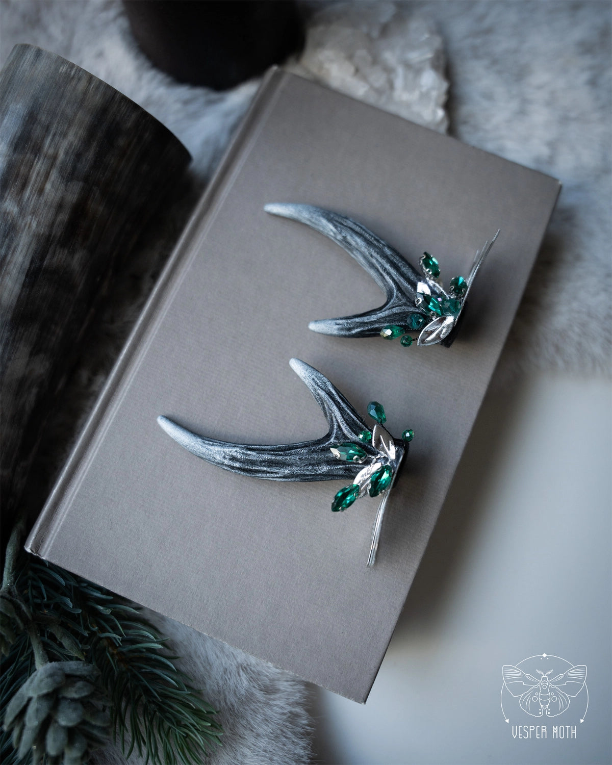 Sylvan Antler Hair Pins (pair of two pins)