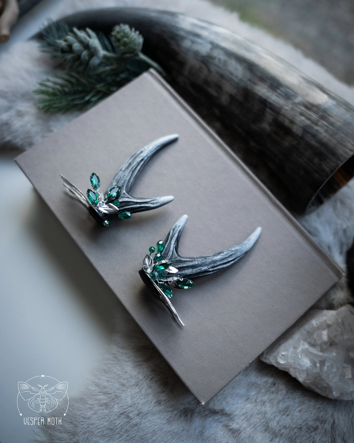 Sylvan Antler Hair Pins (pair of two pins)