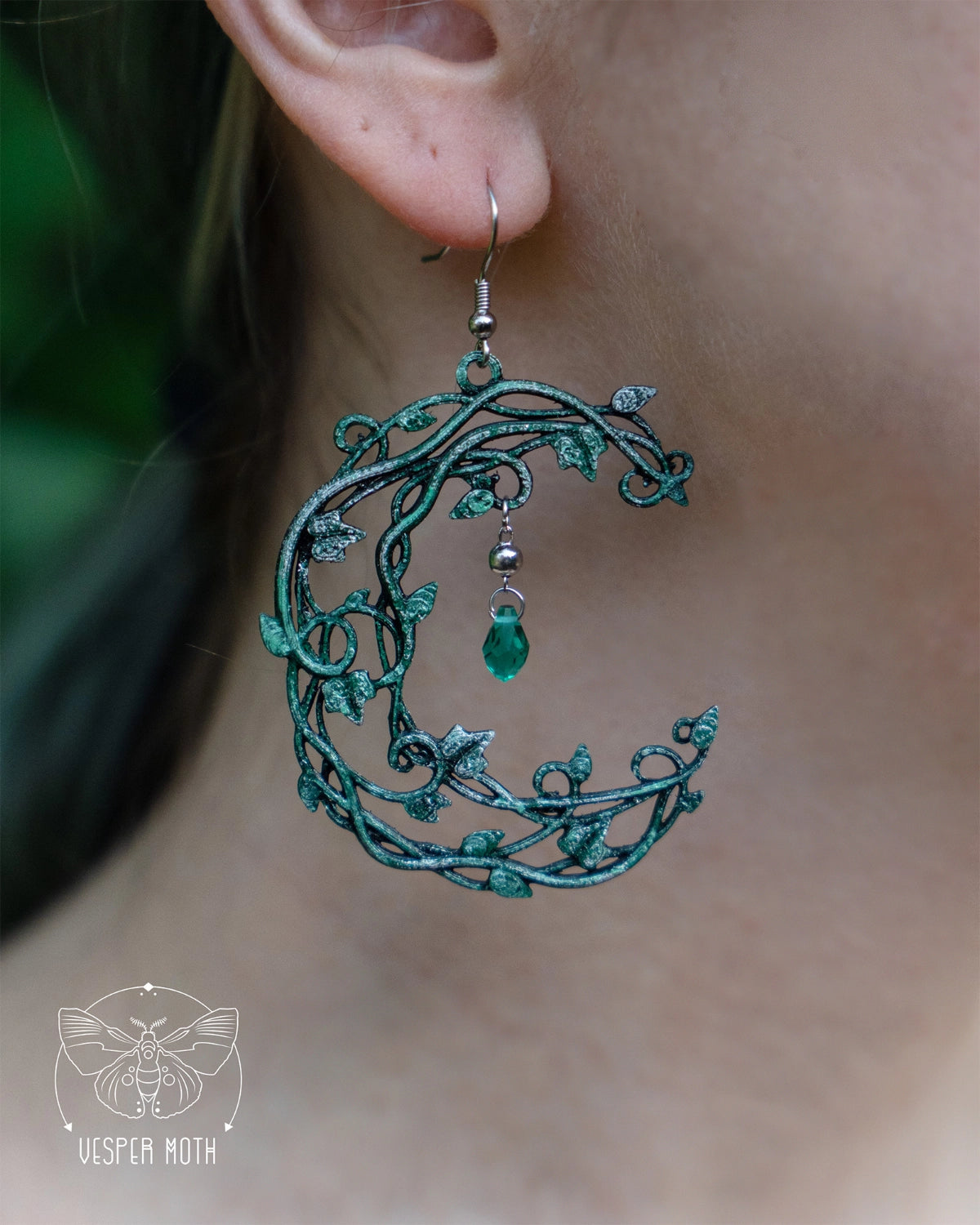 Ivy Moon Earrings - 3D printed *no metal!