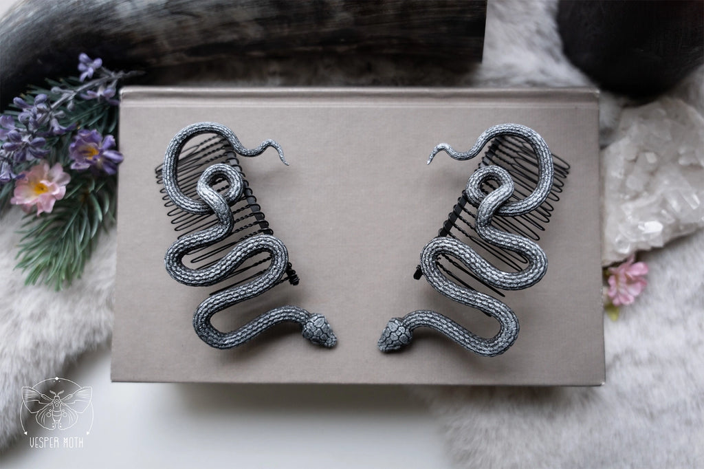 Serpent Hair Pins (a pair of two pins)