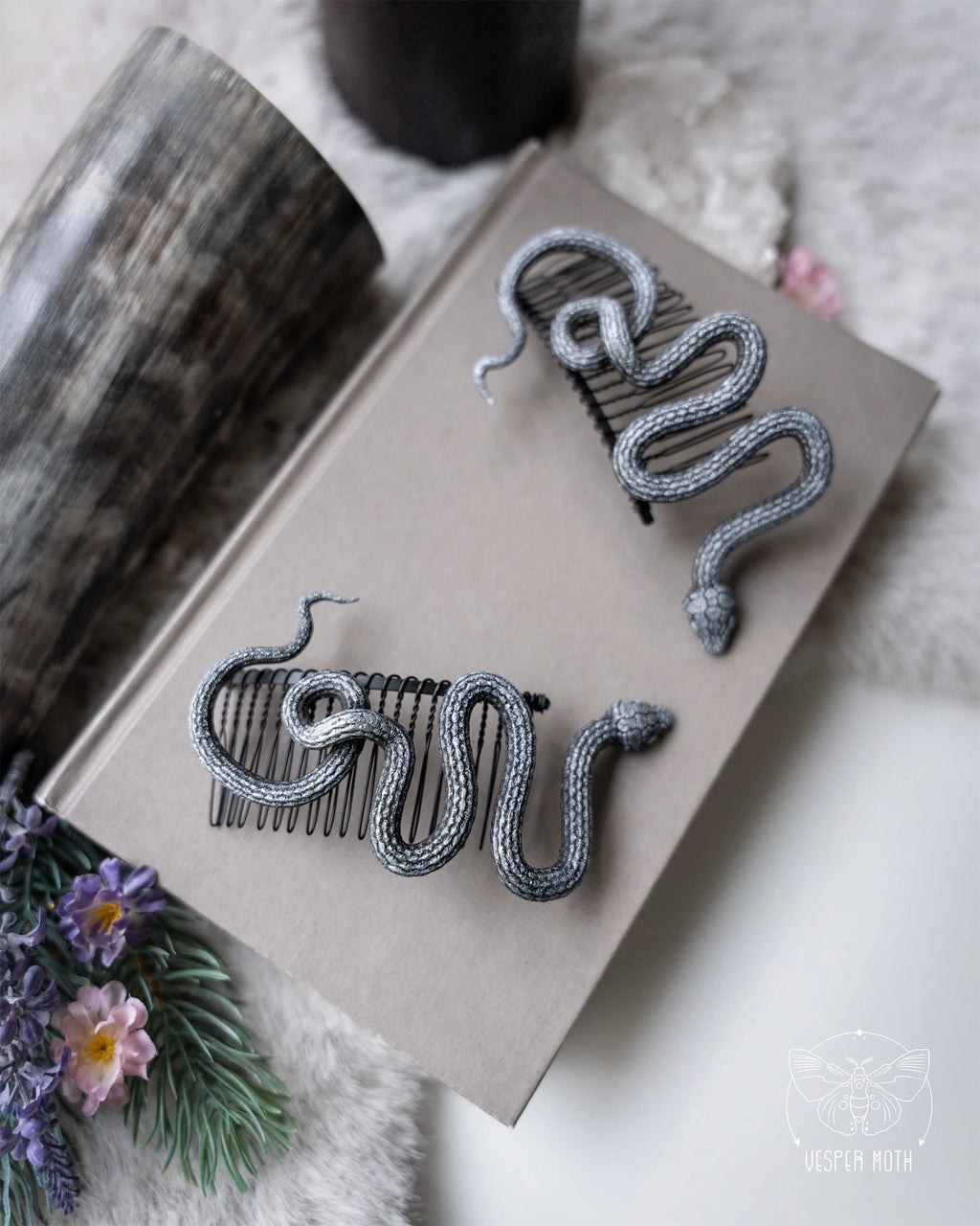 Serpent Hair Pins (a pair of two pins)
