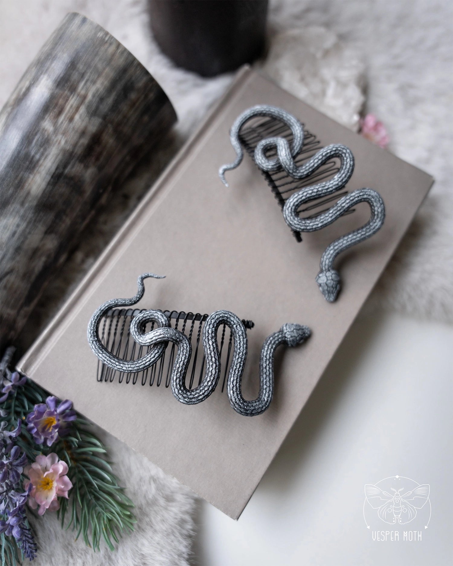 Serpent Hair Pins (a pair of two pins)