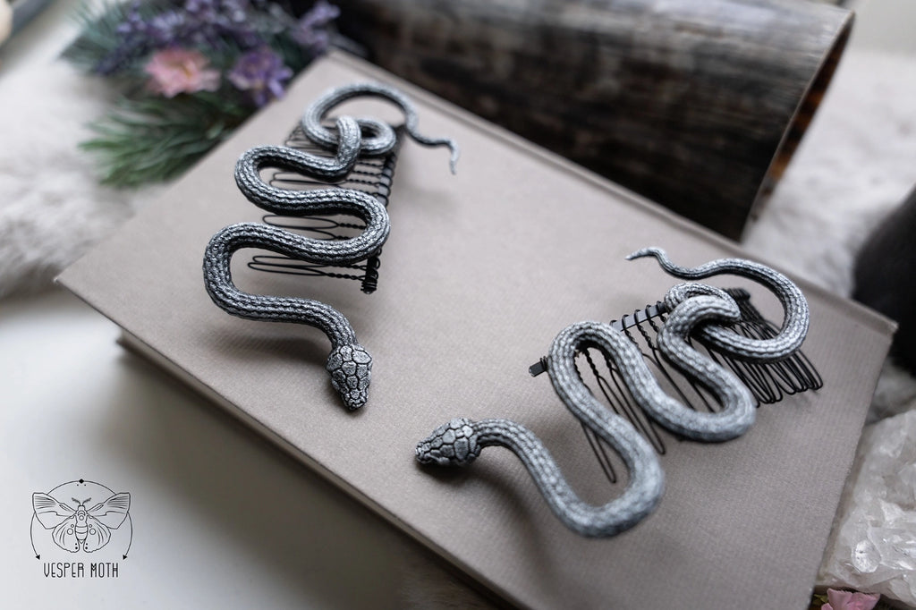 Serpent Hair Pins (a pair of two pins)