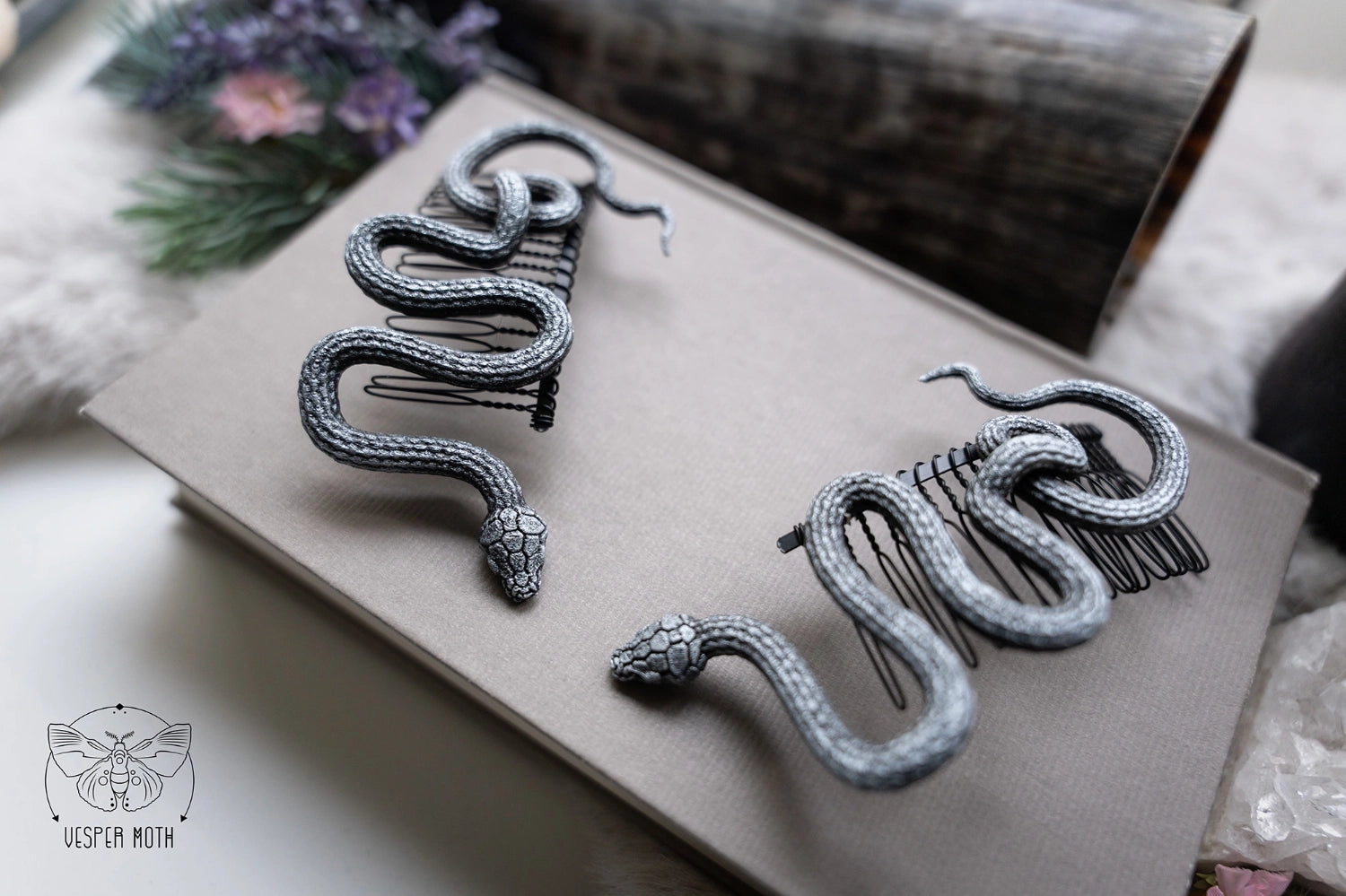 Serpent Hair Pins (a pair of two pins)
