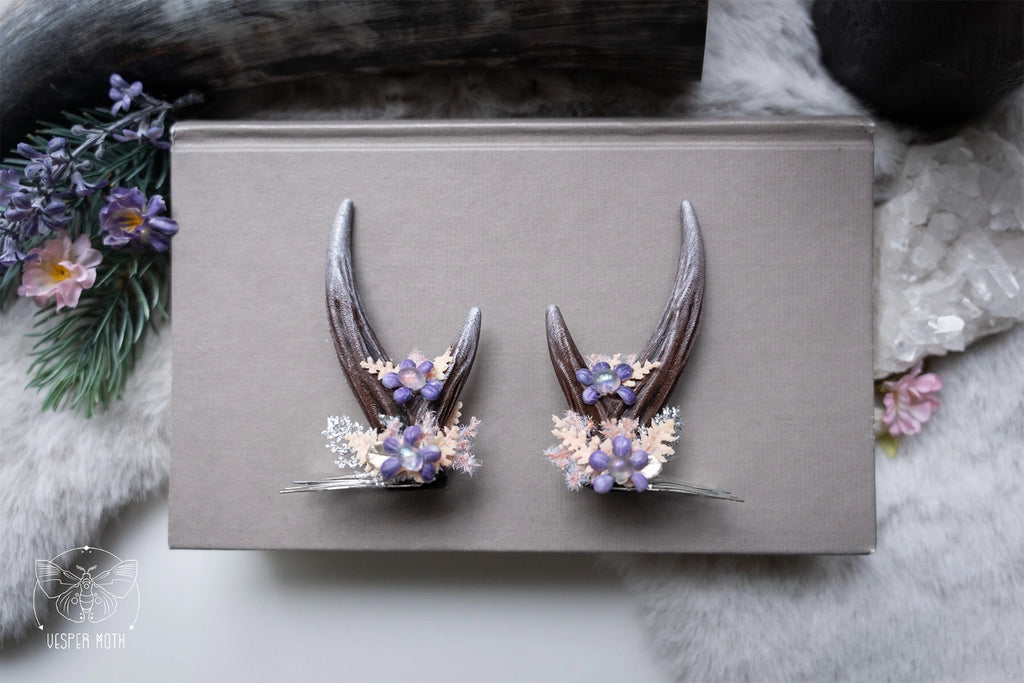 Ostara Antler Hair Pins (a pair of two pins)