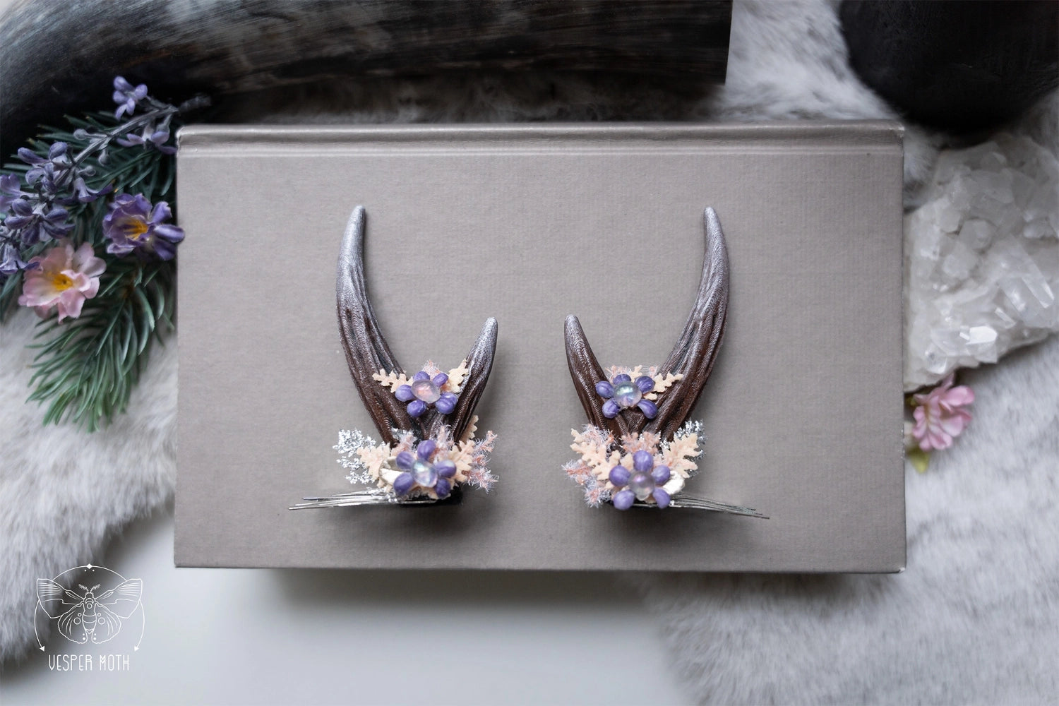 Ostara Antler Hair Pins (a pair of two pins)