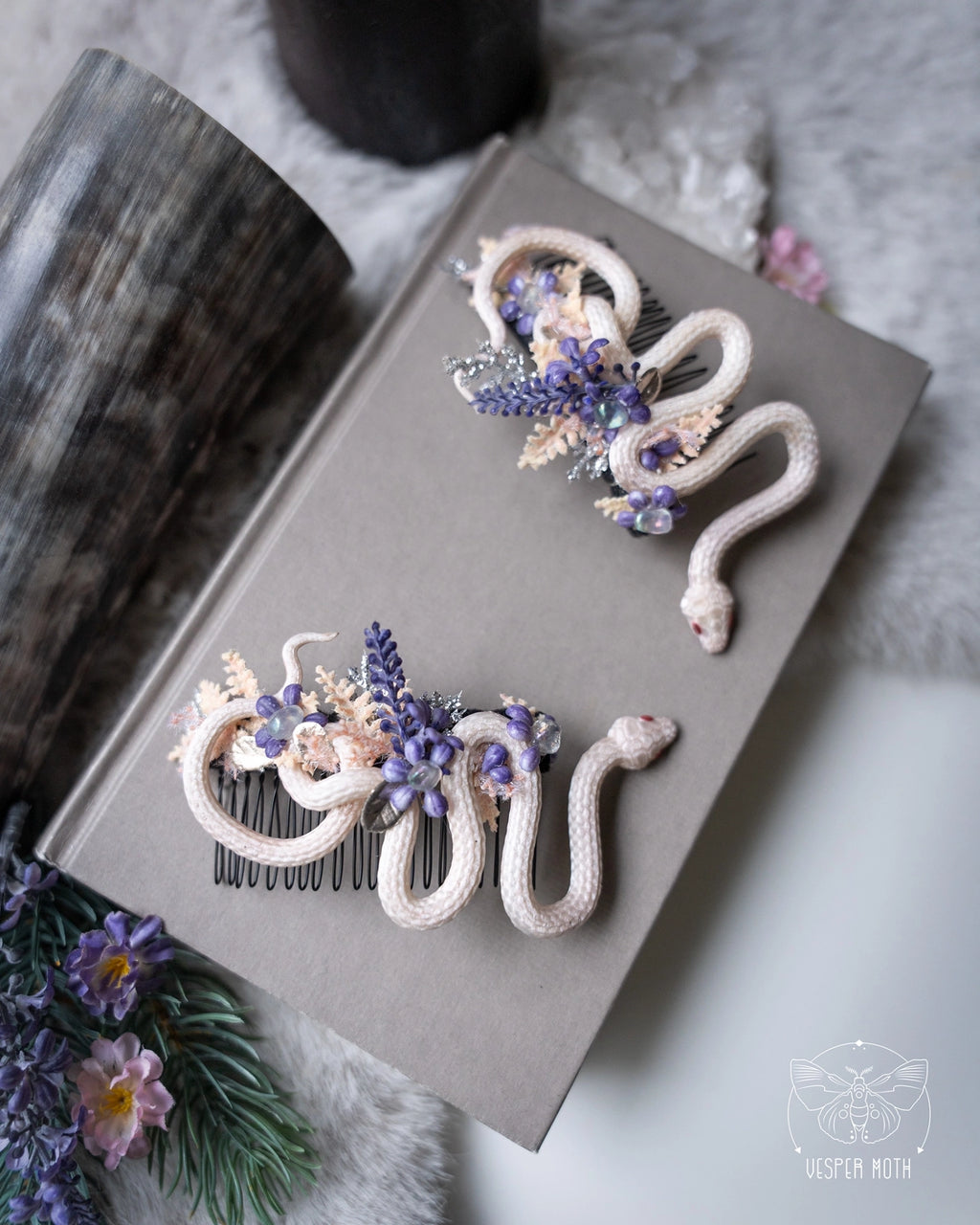 Serpent Hair Pins (a pair of two pins)