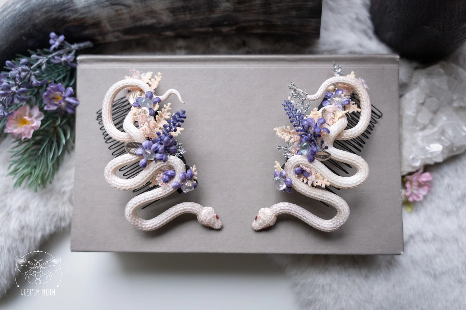 Serpent Hair Pins (a pair of two pins)