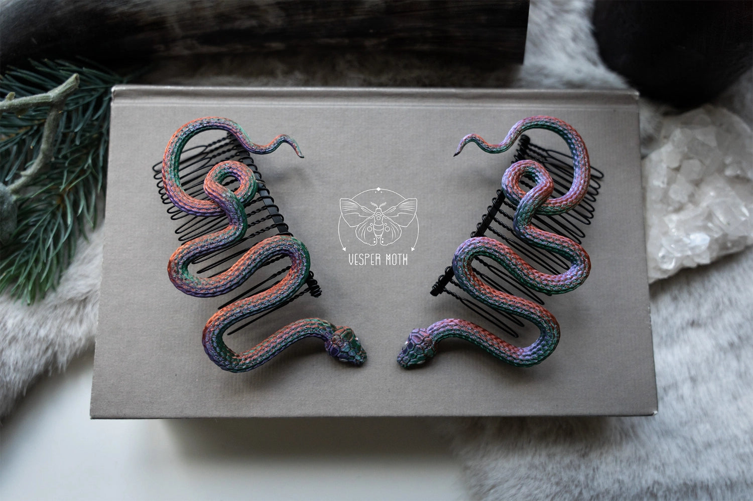 Serpent Hair Pins (a pair of two pins)