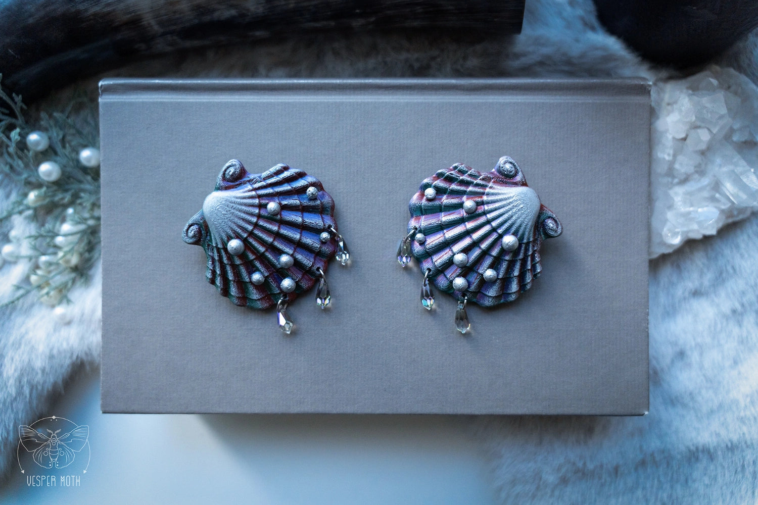 Seashell Hair Pins (pair of two pins)
