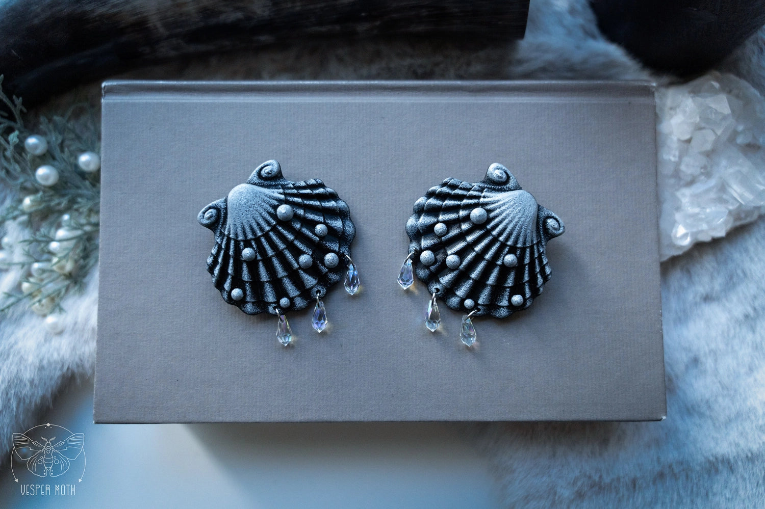 Seashell Hair Pins (pair of two pins)