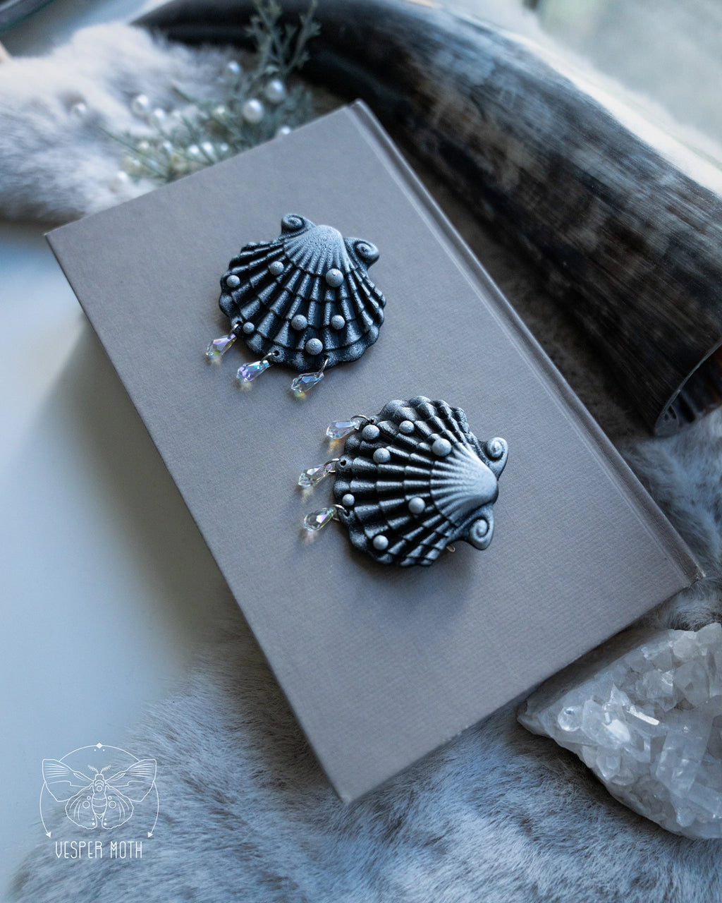 Seashell Hair Pins (pair of two pins)