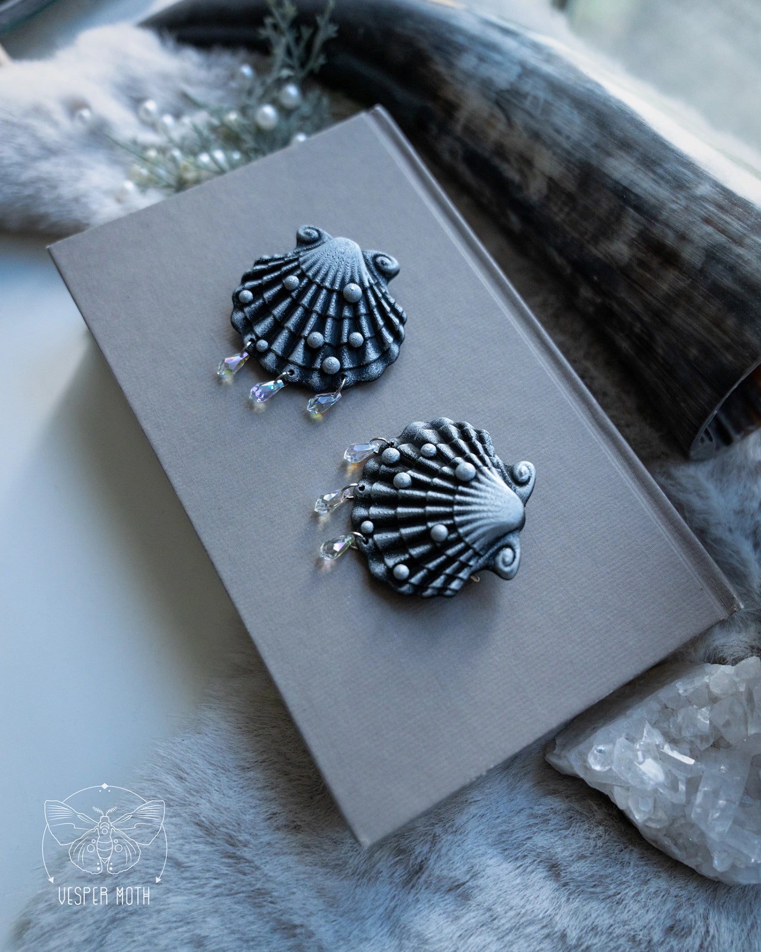 Seashell Hair Pins (pair of two pins)
