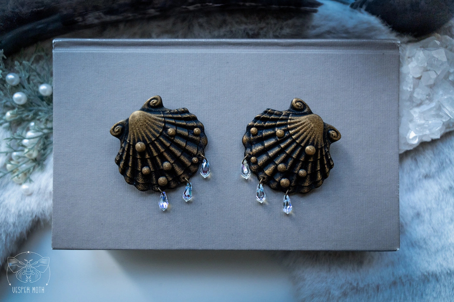 Seashell Hair Pins (pair of two pins)