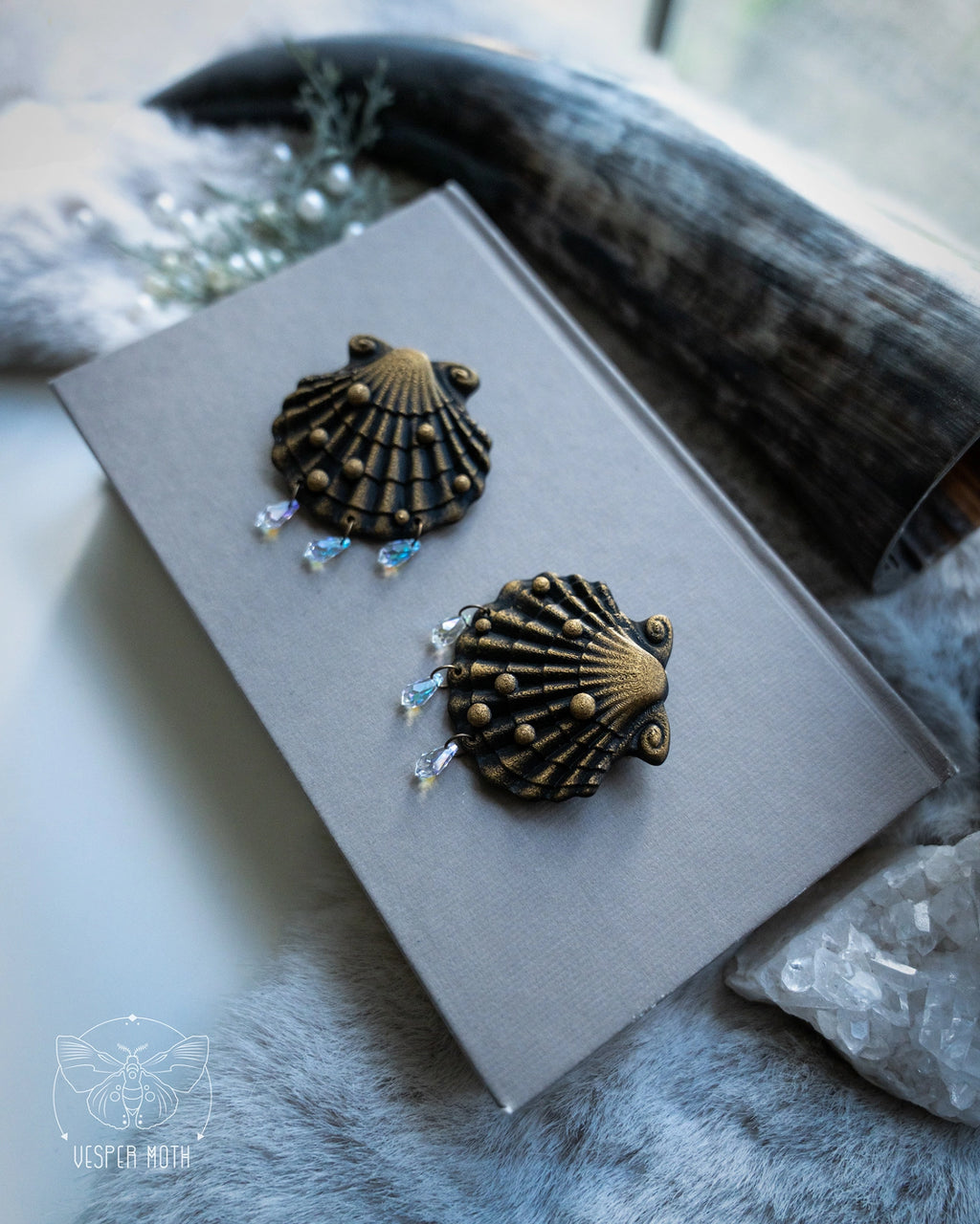 Seashell Hair Pins (pair of two pins)