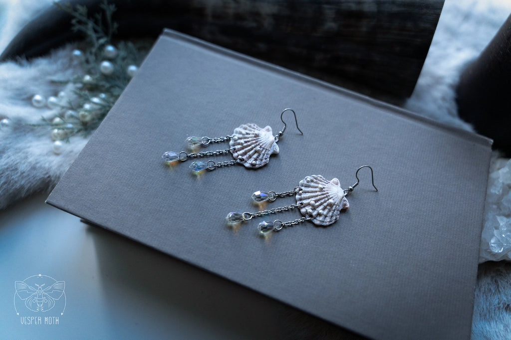 Seashell Earrings - 3D printed *no metal!