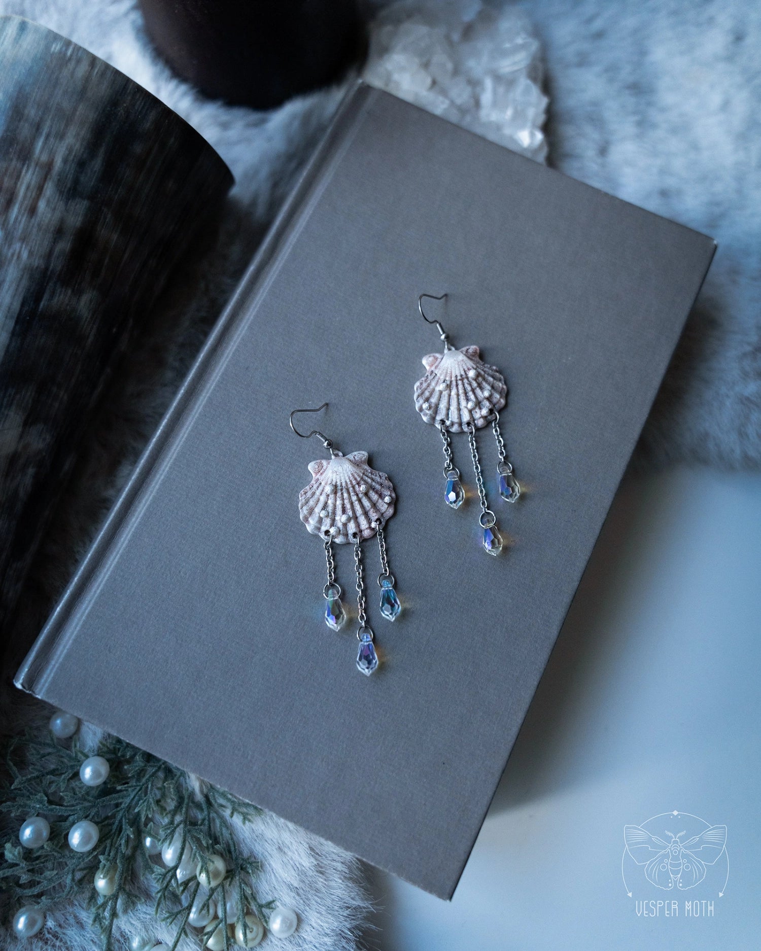 Seashell Earrings - 3D printed *no metal!