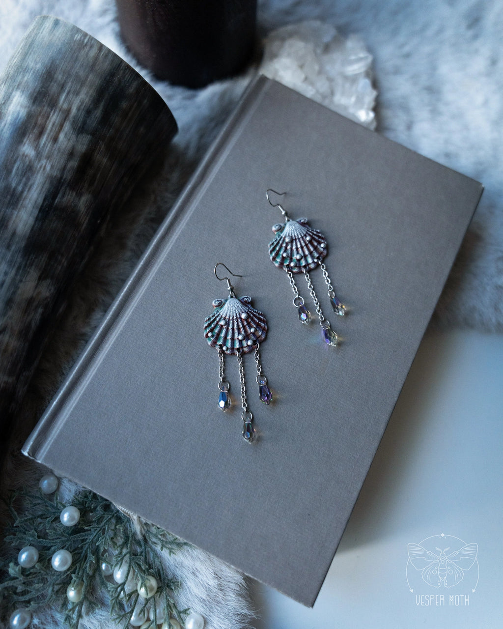 Seashell Earrings - 3D printed *no metal!