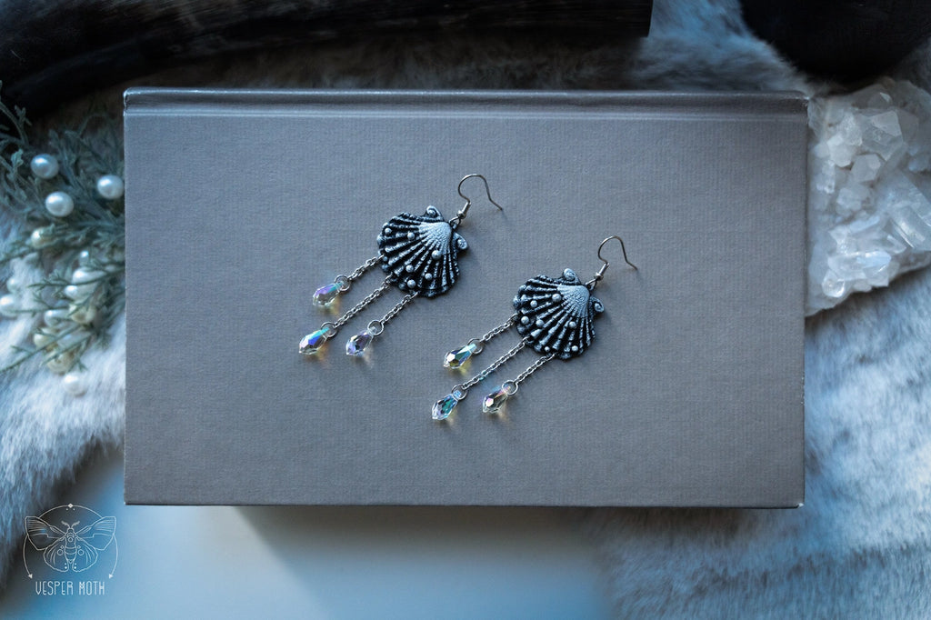 Seashell Earrings - 3D printed *no metal!