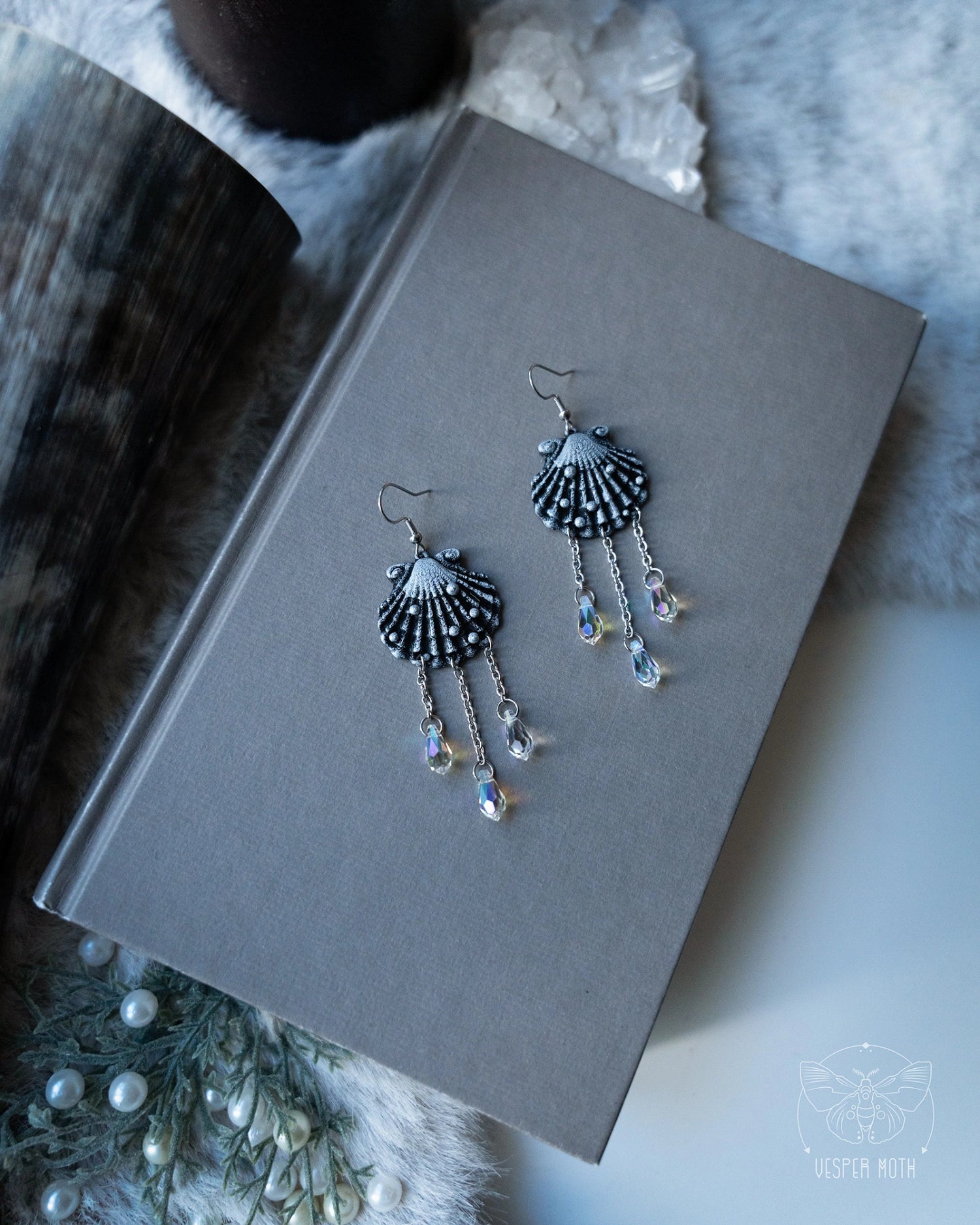 Seashell Earrings - 3D printed *no metal!