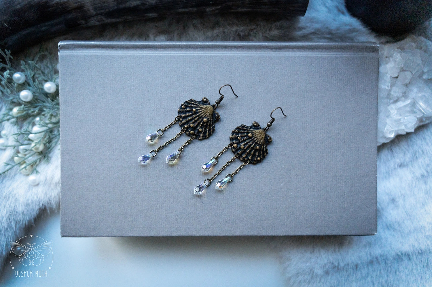 Seashell Earrings - 3D printed *no metal!