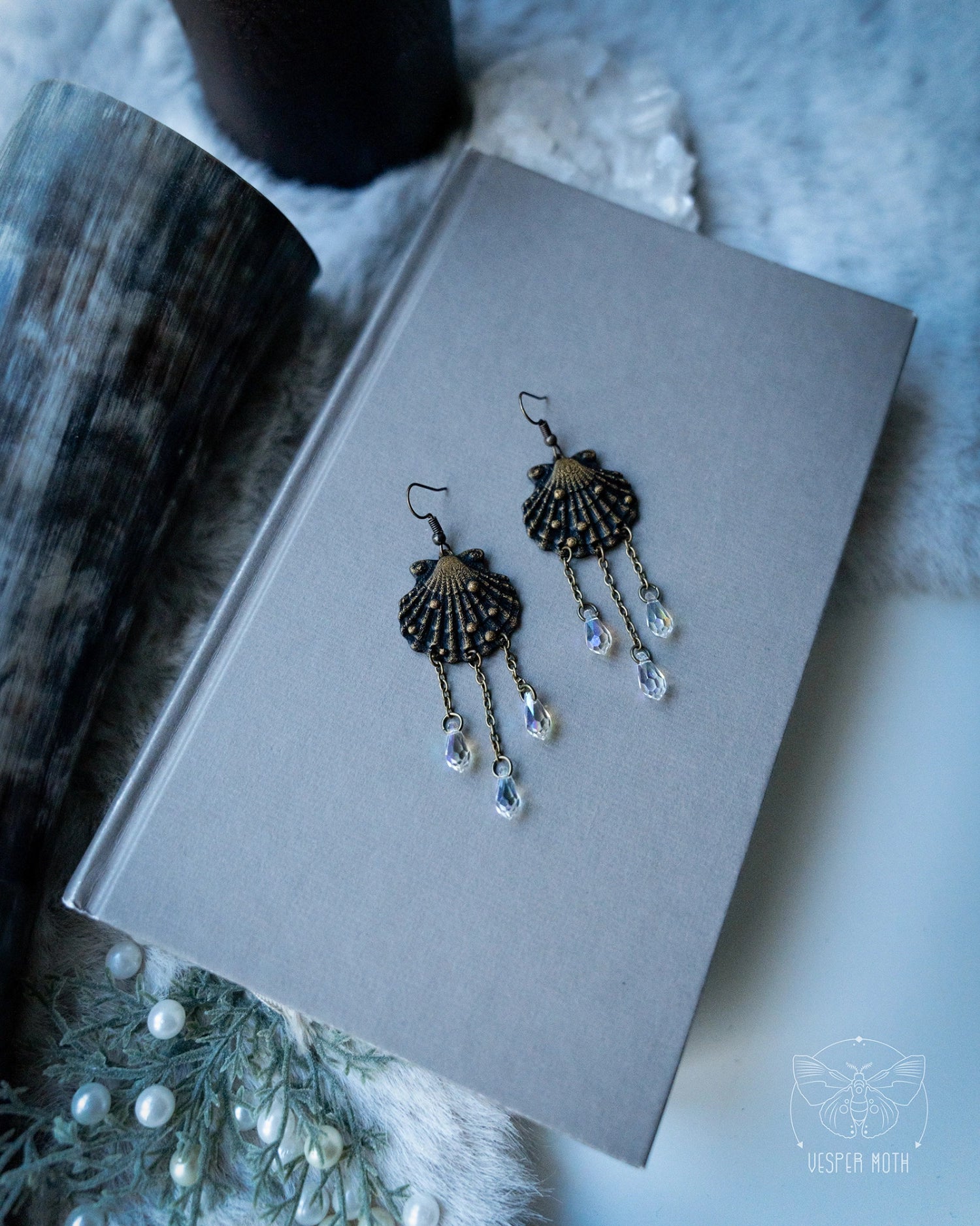 Seashell Earrings - 3D printed *no metal!
