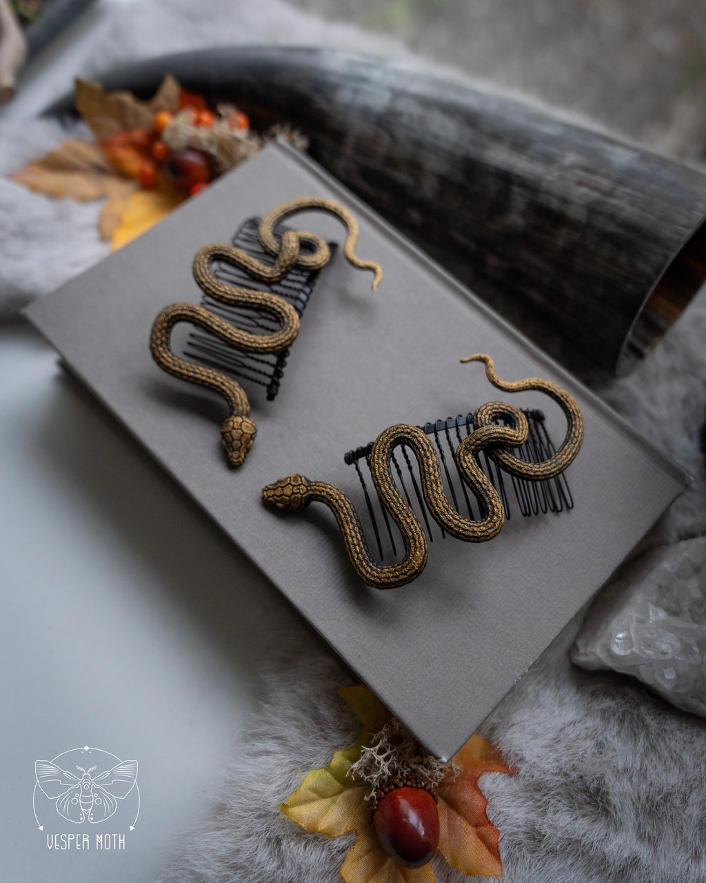 Serpent Hair Pins (a pair of two pins)