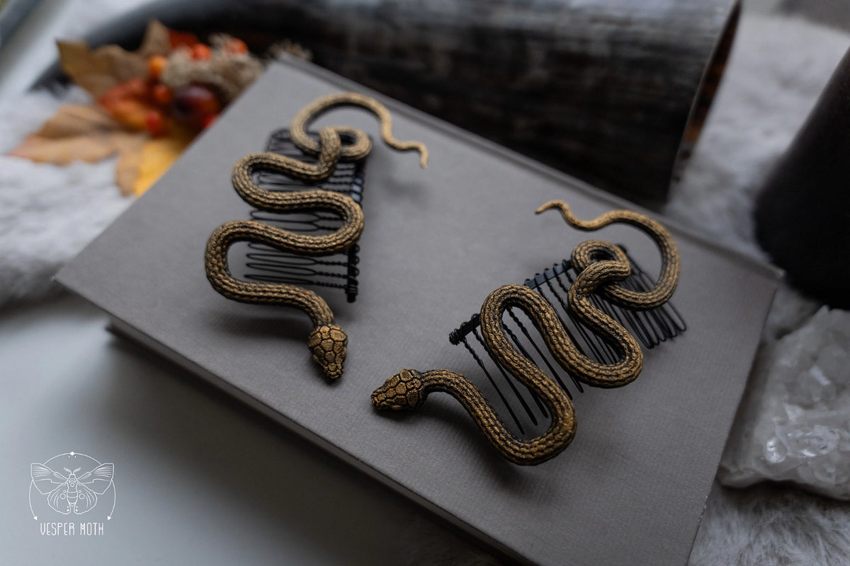 Serpent Hair Pins (a pair of two pins)