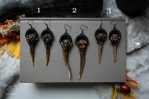 Antler Crystal Earrings