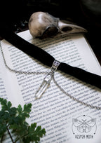 Black Velvet Rock Crystal Choker