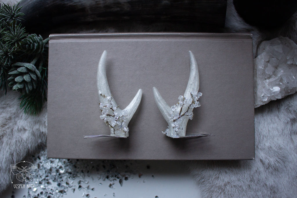 Icy Twigs Antler Hair Pins (pair of 2 pins)