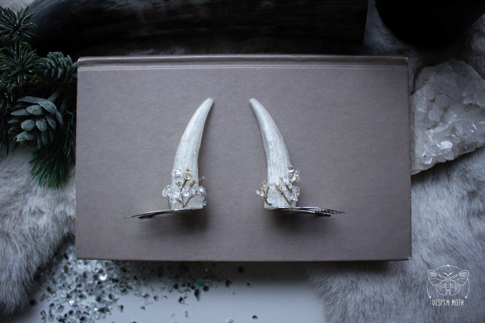 Icy Twigs Antler Hair Pins (pair of 2 pins)