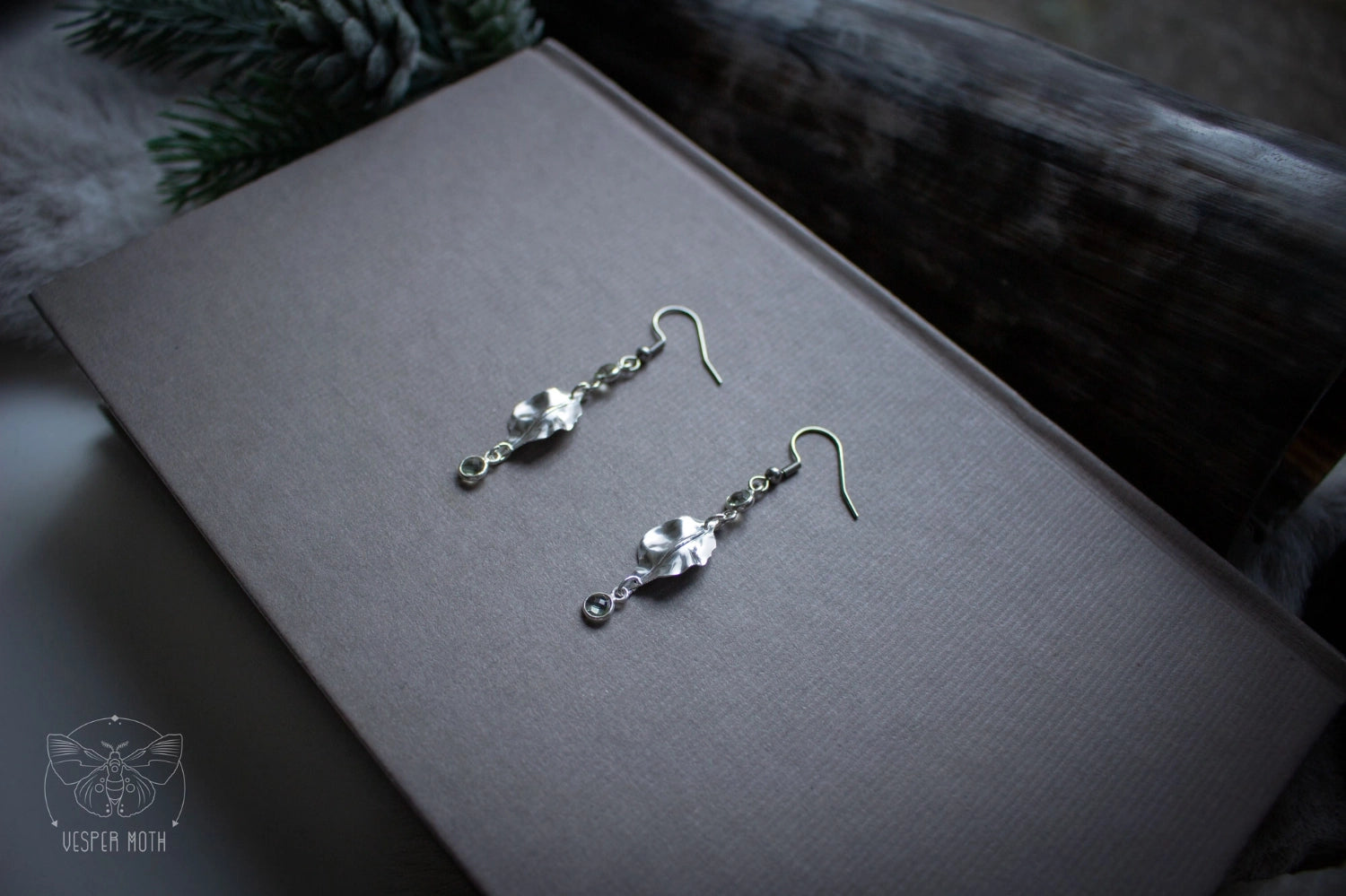 Moonlit Leaf Earrings