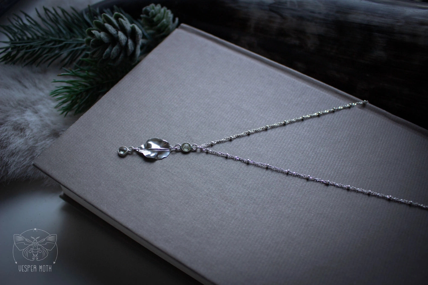 Moonlit Leaf Necklace