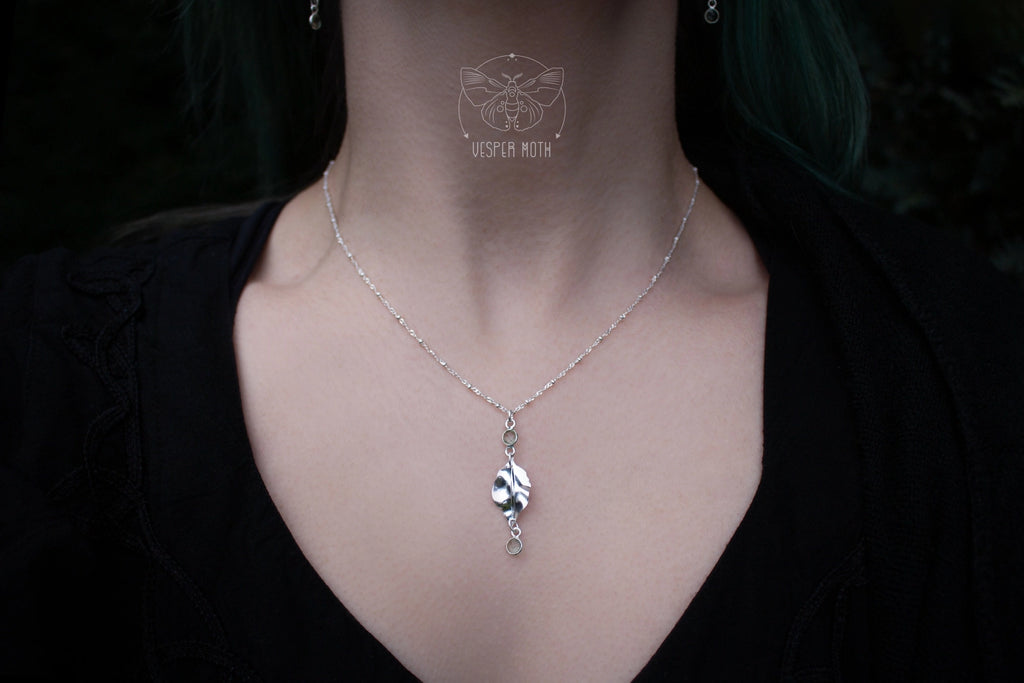 Moonlit Leaf Necklace