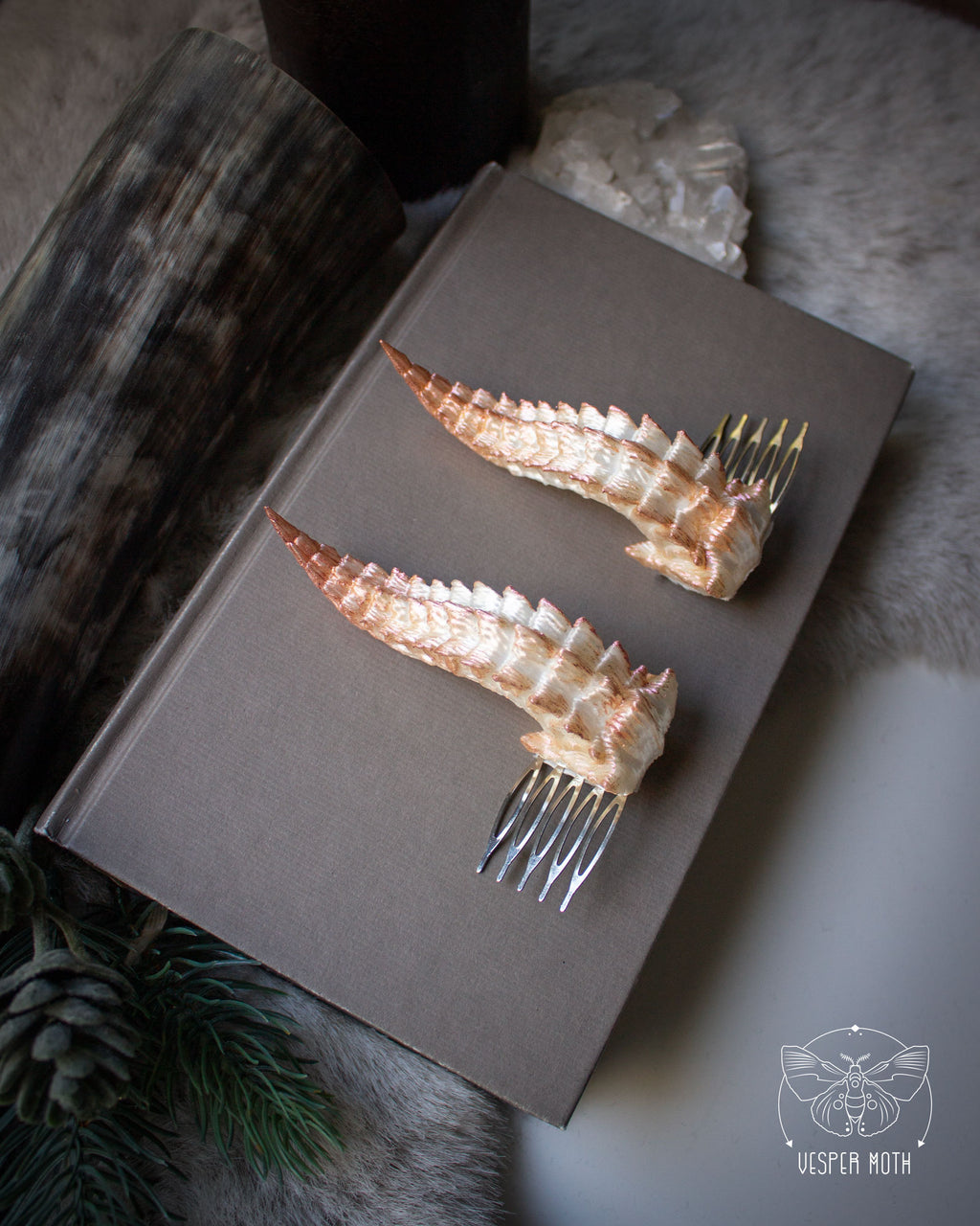 Sea Dragon Hair Pins (a pair of two pins)