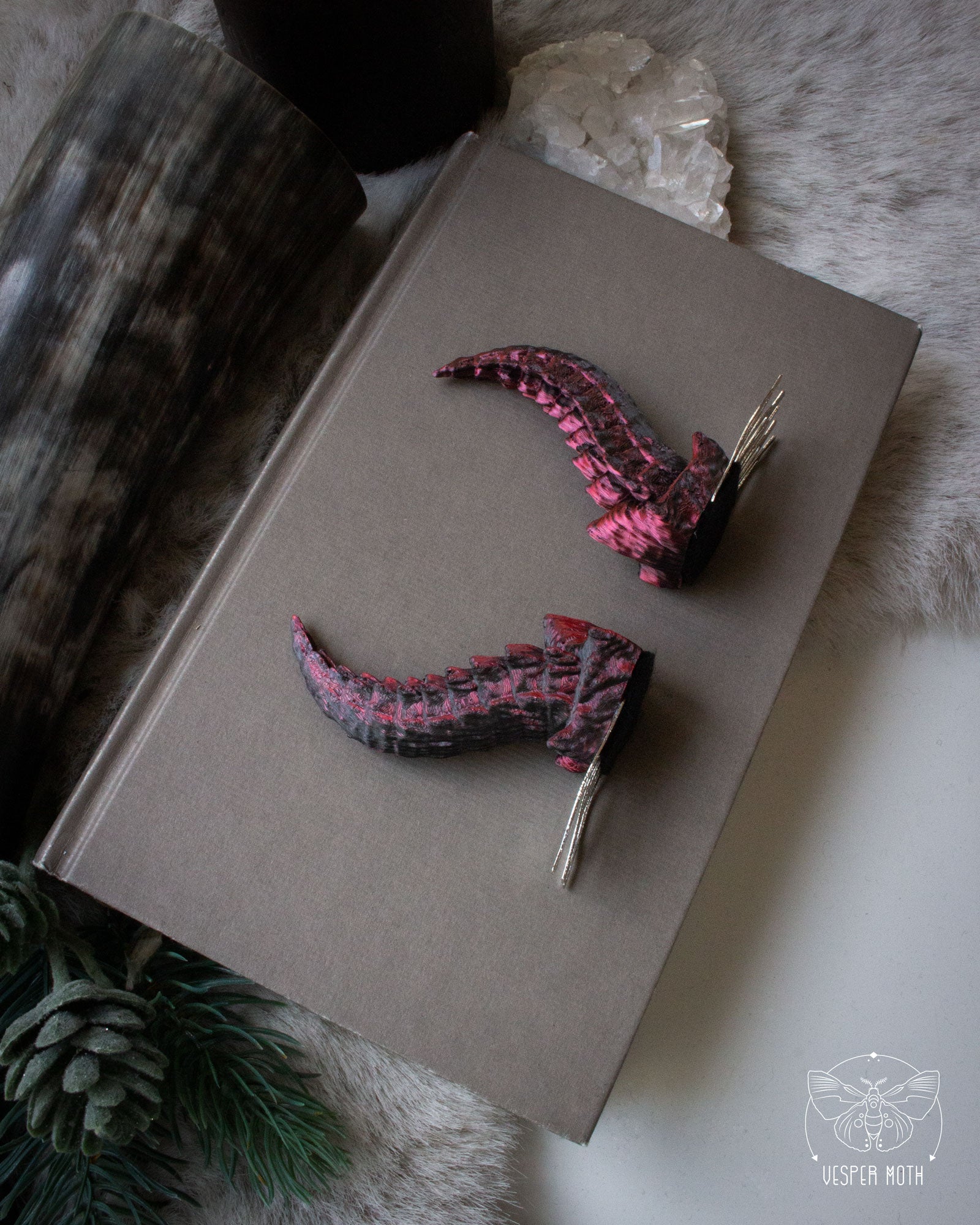 Fire Dragon Hair Pins (pair of two pins)