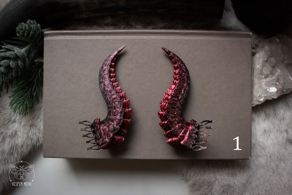 Fire Dragon Hair Pins (pair of two pins)