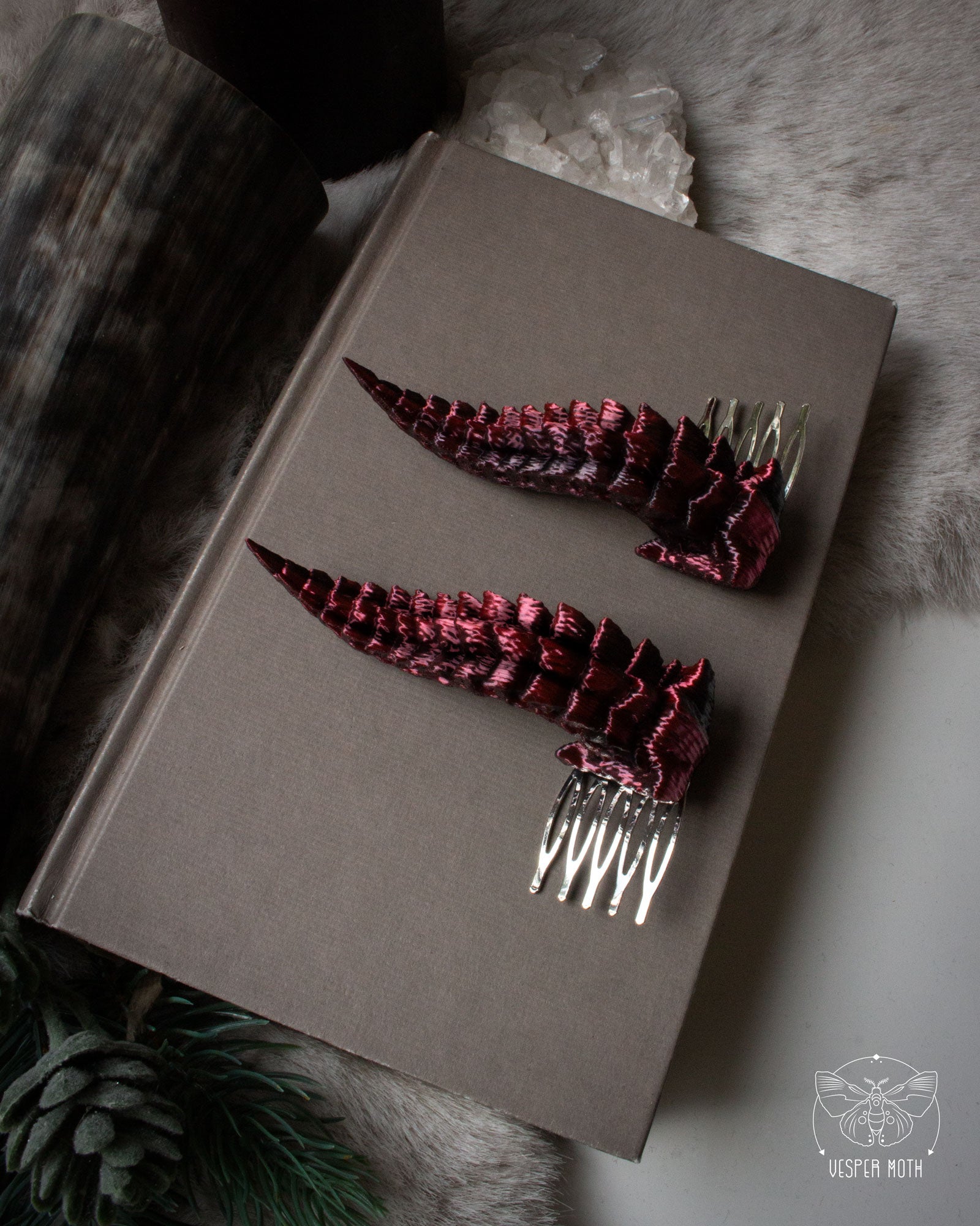 Fire Dragon Hair Pins (pair of two pins)