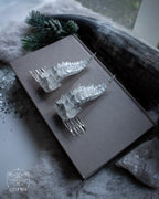 Ice Crystal Dragon Hair Pins (a pair of two pins)