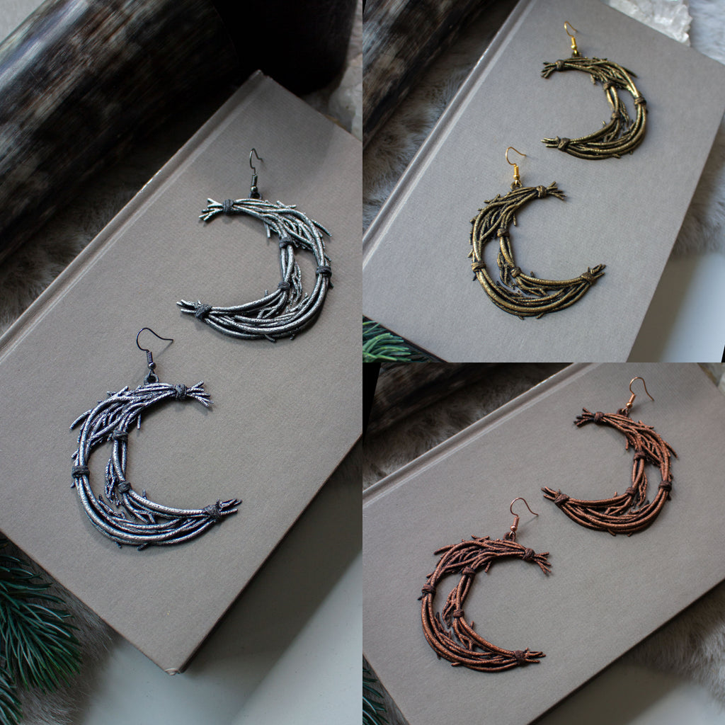 Lunae Earrings - 3D printed *no metal!