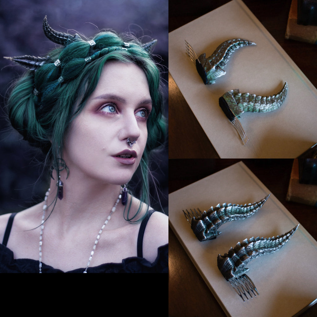Dragon Hair Pins (a pair of two pins)