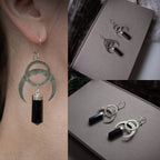 Dark Máni Earrings (925 Sterling Silver)