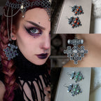 Hiddensee Crystal Earrings (Silver Coloured) - 3D printed *no metal!