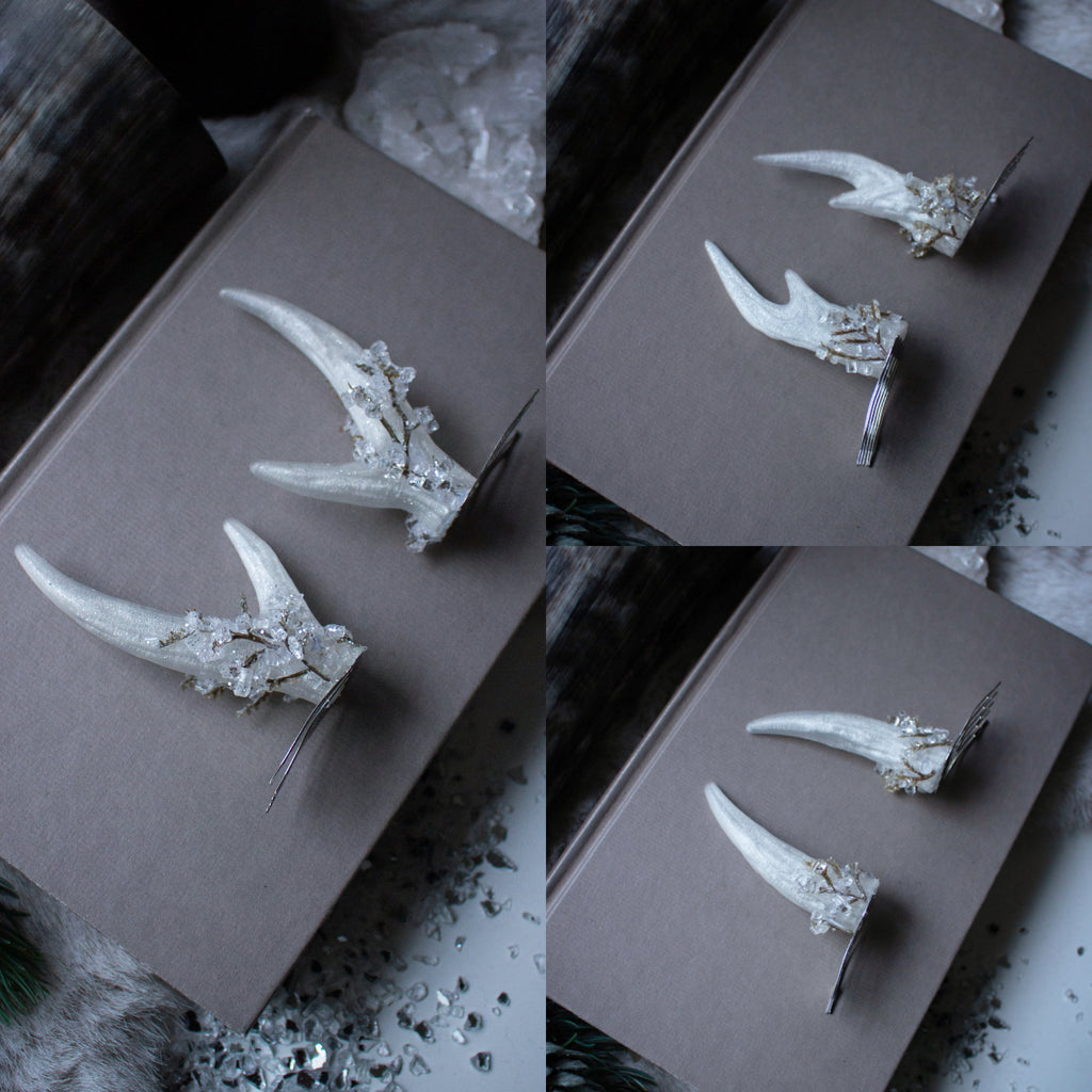 Icy Twigs Antler Hair Pins (pair of 2 pins)