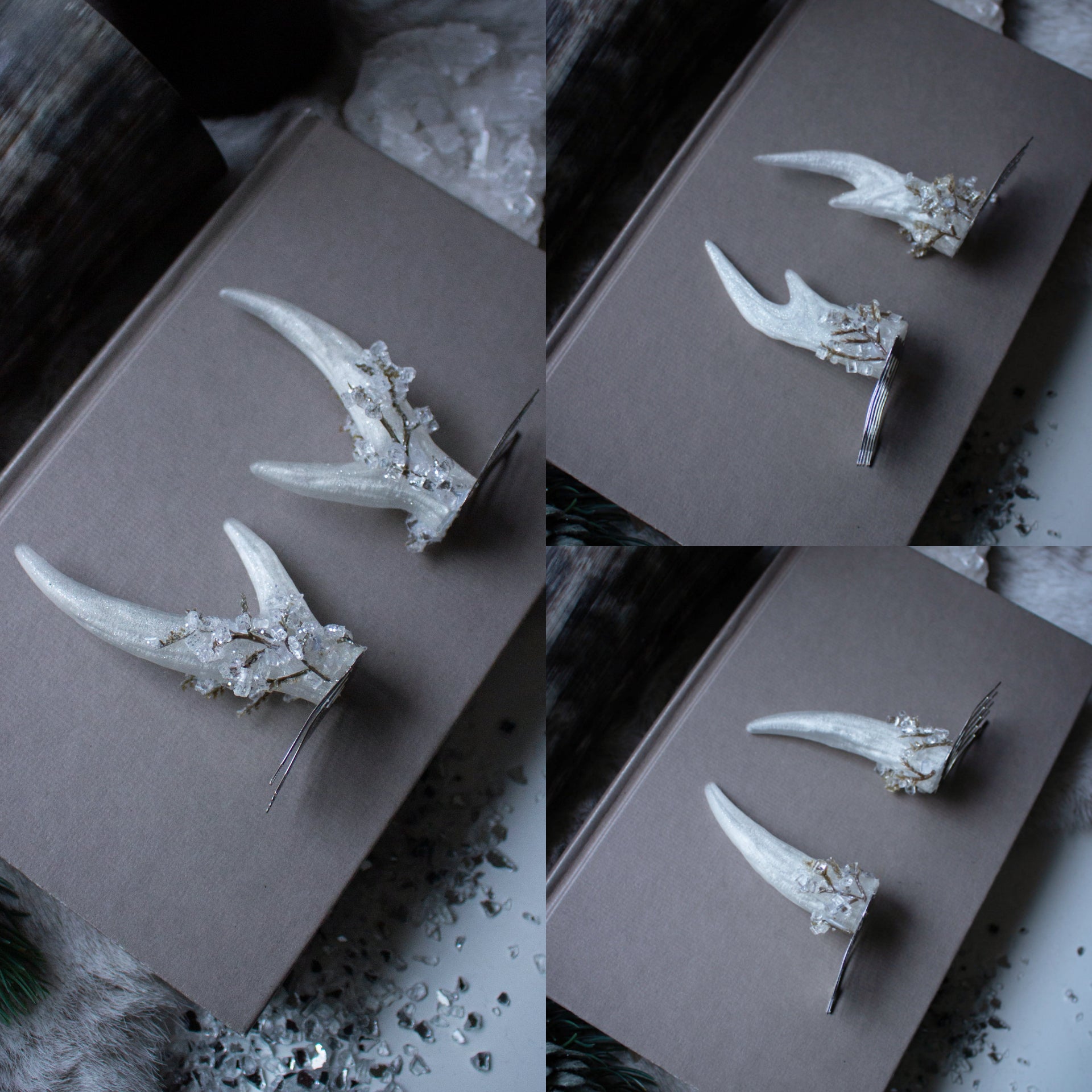 Icy Twigs Antler Hair Pins (pair of 2 pins)
