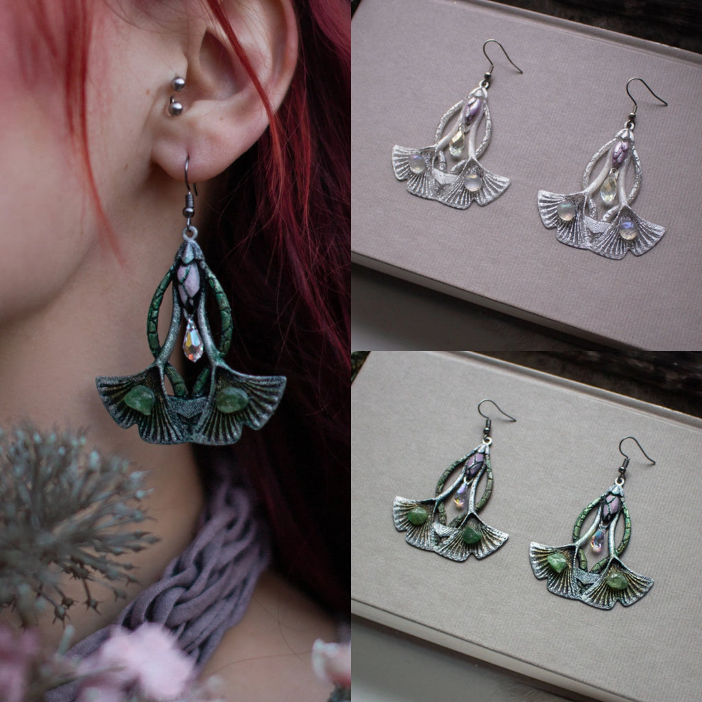 Seedling Earrings - 3D printed *no metal!