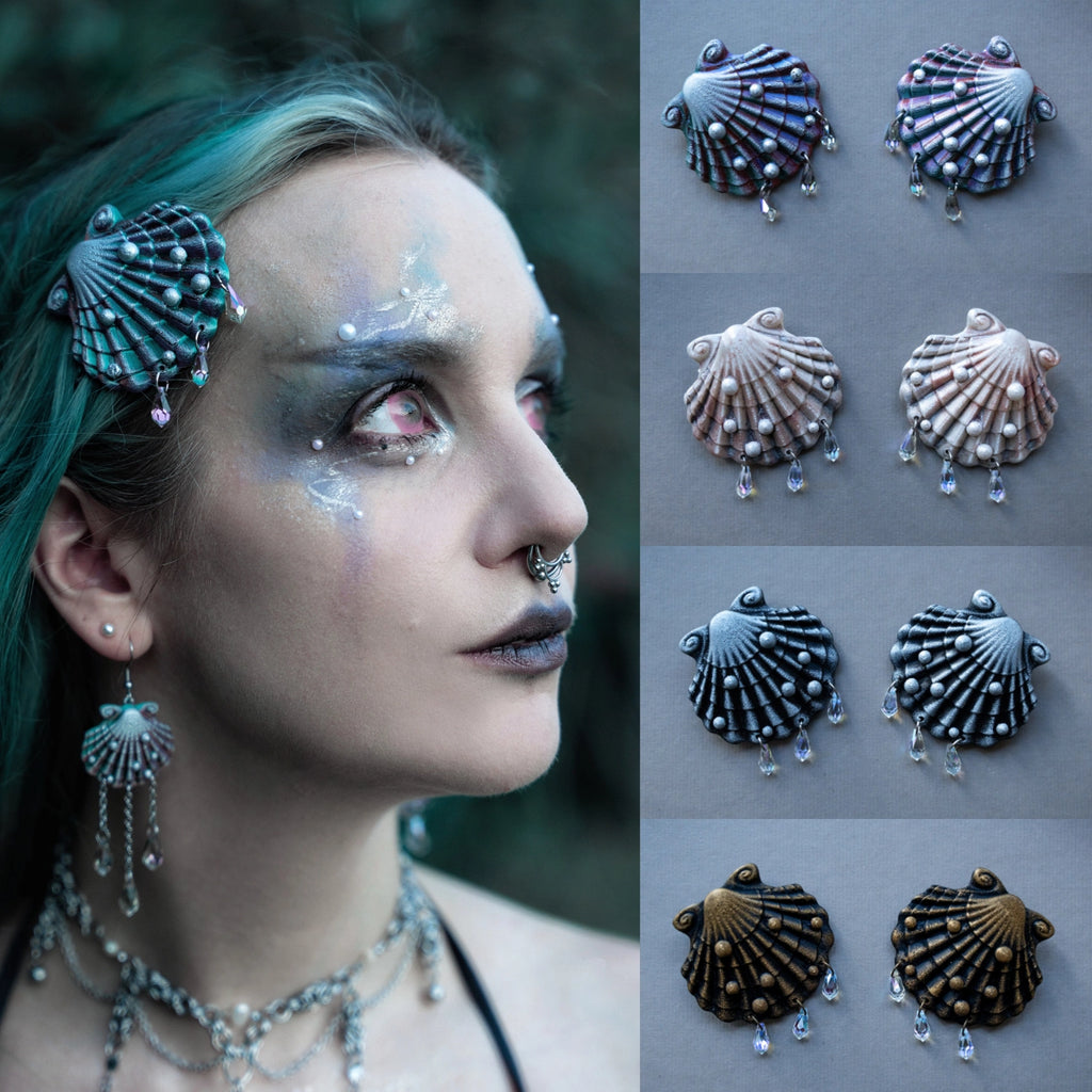 Seashell Hair Pins (pair of two pins)