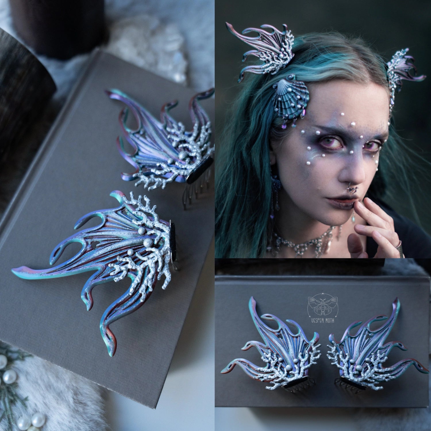 Dark Siren Hair Pins (pair of two pins)